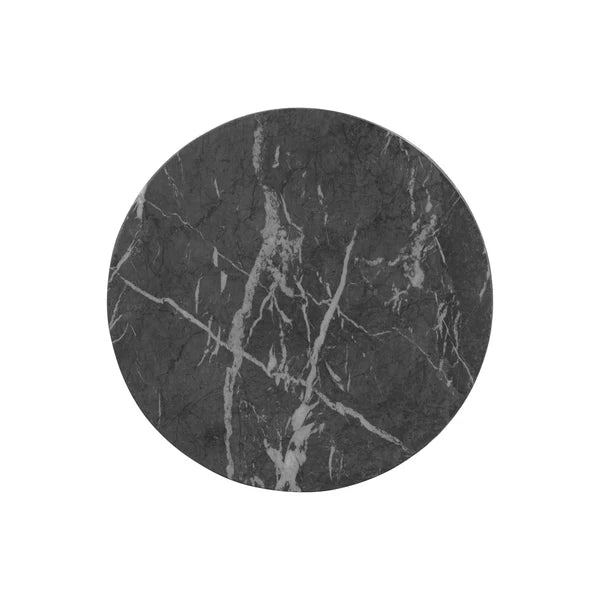 Charra Black Faux Marble Indoor/Outdoor Side Table | BeBoldFurniture