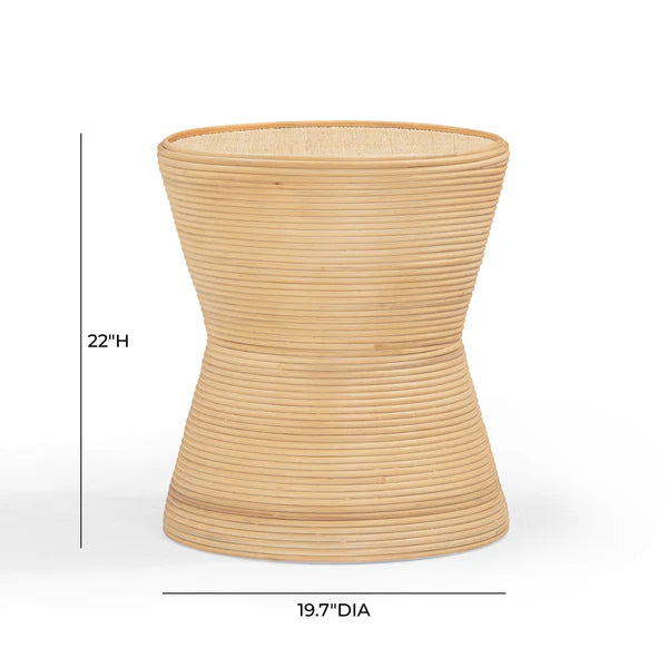 Henri Natural Rattan Side Table | BeBoldFurniture