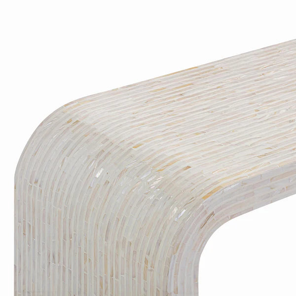 Opus Cream Capiz Shell Console Table | BeBoldFurniture
