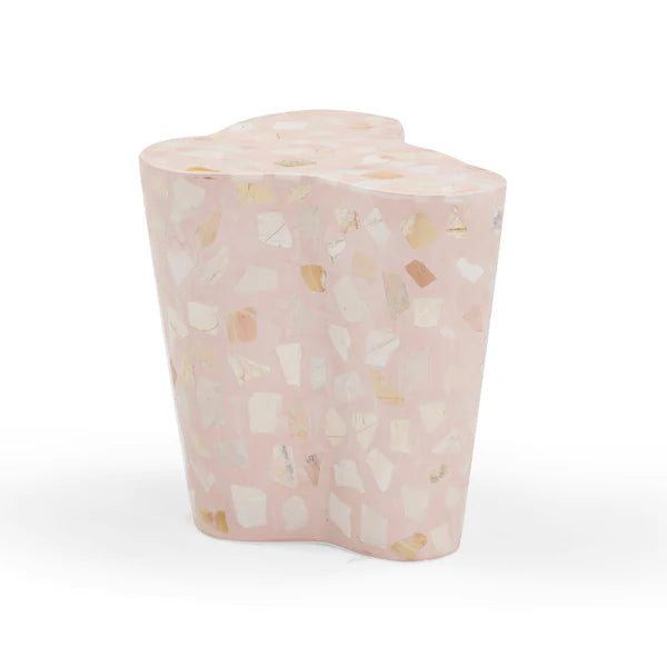 Slab Sunset Pink Terrazzo Side Table | BeBoldFurniture