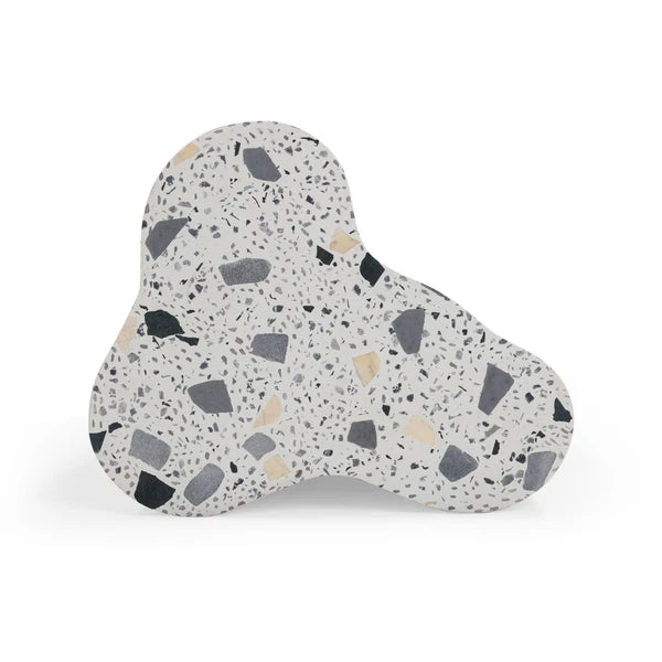 Slab Black & White Riverbed Terrazzo Side Table | BeBoldFurniture