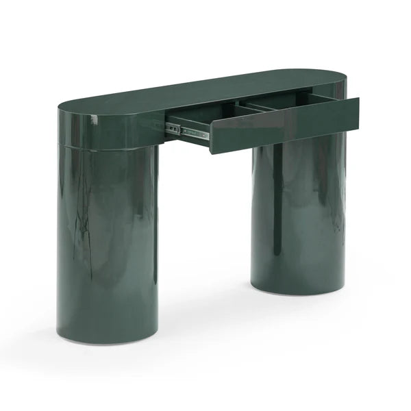 Mira Deep Green High Gloss Console Table | BeBoldFurniture