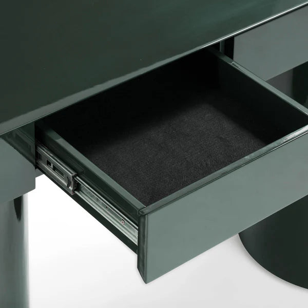 Mira Deep Green High Gloss Console Table | BeBoldFurniture