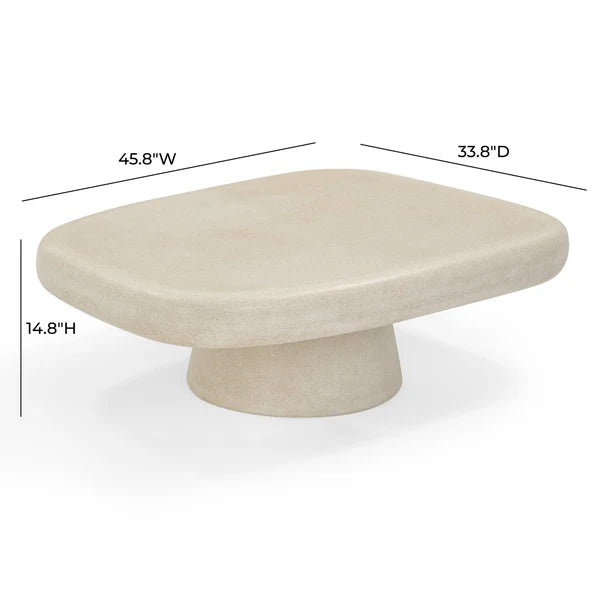Darial Sandstone Indoor/Outdoor Coffee Table | BeBoldFurniture