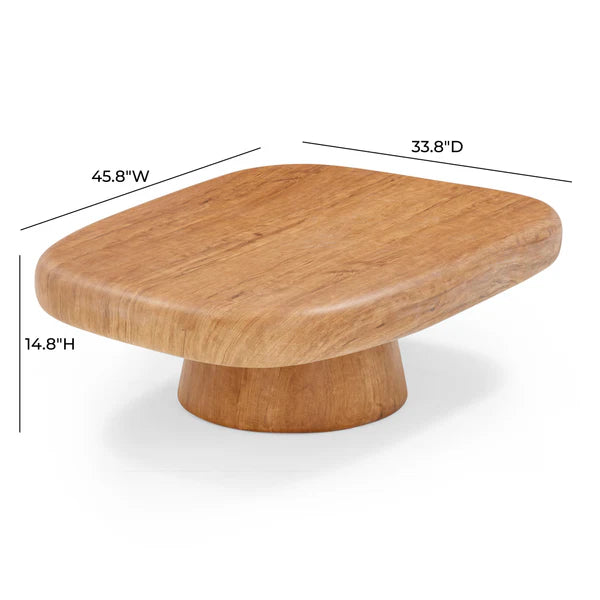 Darial Wood Grain Pattern Indoor/Outdoor Coffee Table | BeBoldFurniture