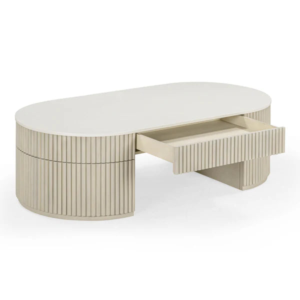 Bella Cream Large Storage Coffee Table | BeBoldFurniture