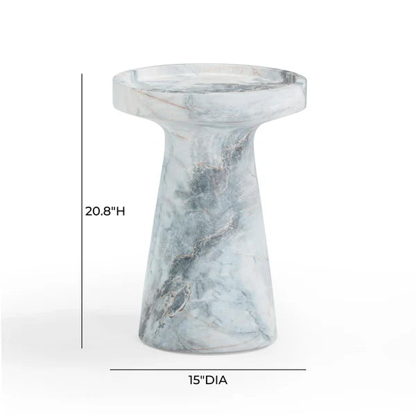 Zara Aegean Marble Indoor / Outdoor Side Table | BeBoldFurniture