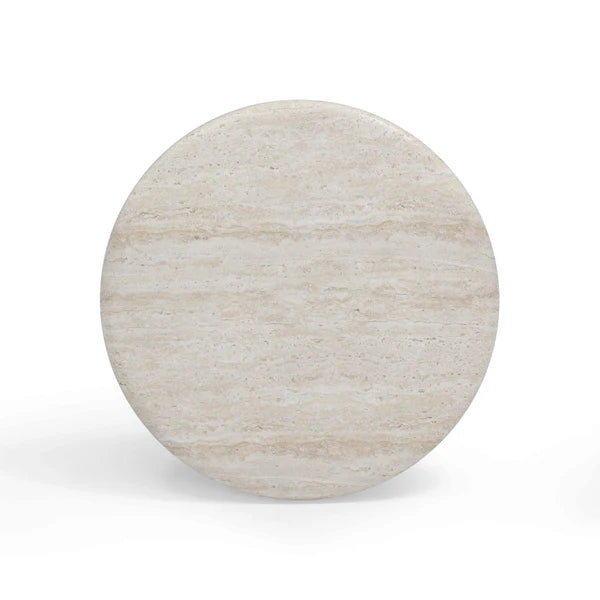 Cynthia Travertine Concrete Indoor / Outdoor Side Table | BeBoldFurniture