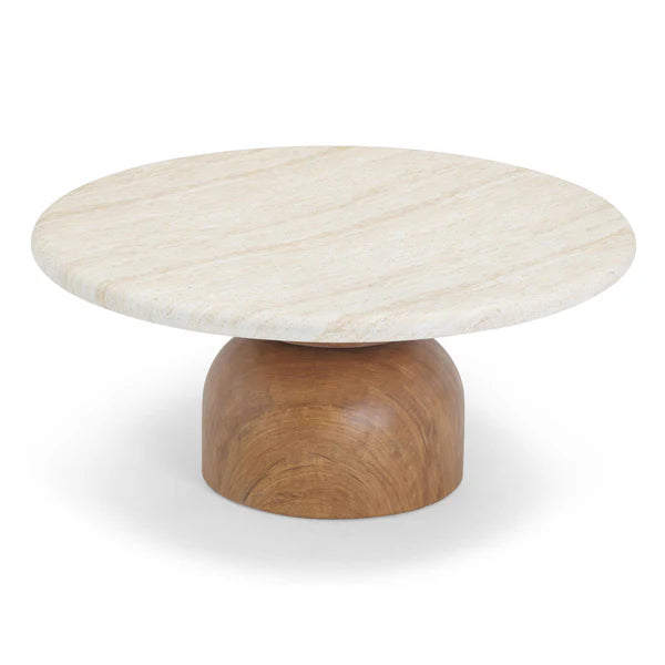 Cynthia Travertine Concrete Indoor / Outdoor Coffee Table | BeBoldFurniture
