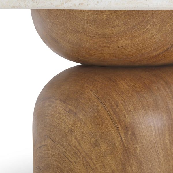 Cynthia Travertine Concrete Indoor / Outdoor Coffee Table | BeBoldFurniture