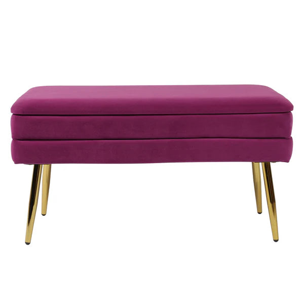 Ziva Plum Storage Bench | BeBoldFurniture