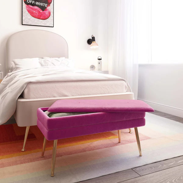 Ziva Plum Storage Bench | BeBoldFurniture