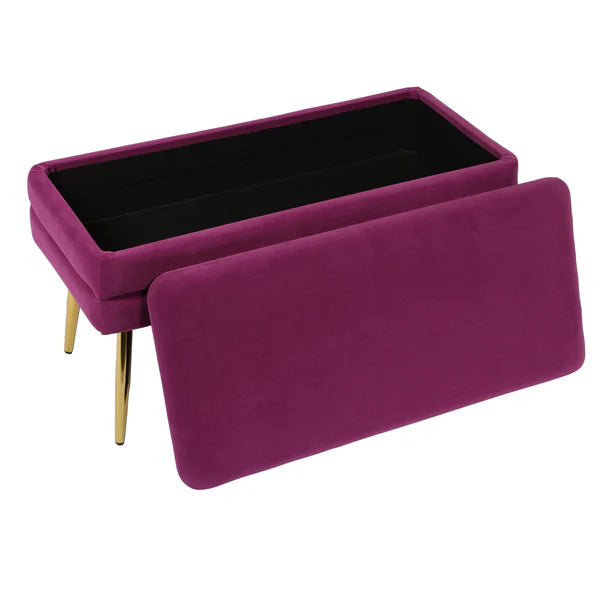 Ziva Plum Storage Bench | BeBoldFurniture