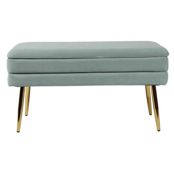 Ziva Sea Blue Storage Bench | BeBoldFurniture