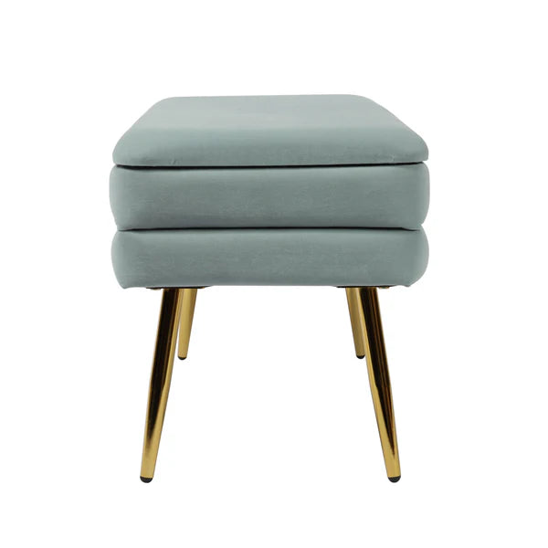 Ziva Sea Blue Storage Bench | BeBoldFurniture