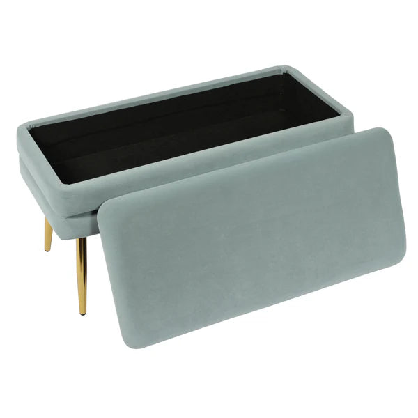 Ziva Sea Blue Storage Bench | BeBoldFurniture