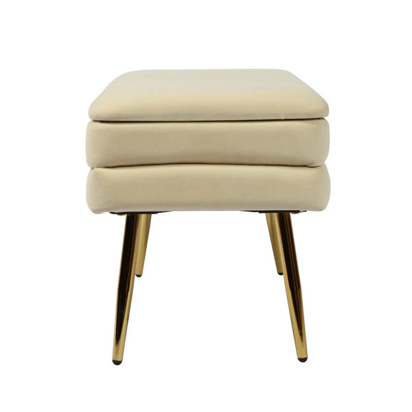 Ziva Cream Storage Bench | BeBoldFurniture