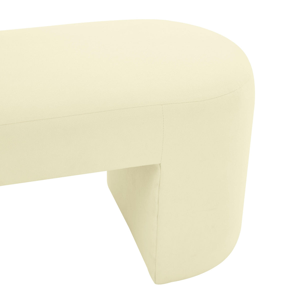 Elena Cream Velvet Bench | BeBoldFurniture