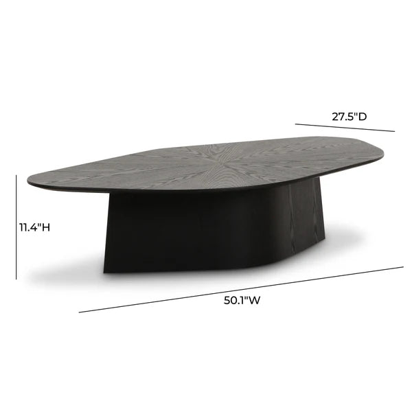 Roche Black Ash Low Coffee Table | BeBoldFurniture