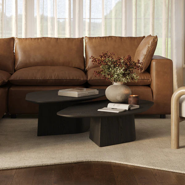 Roche Black Ash Geometric Coffee Table | BeBoldFurniture