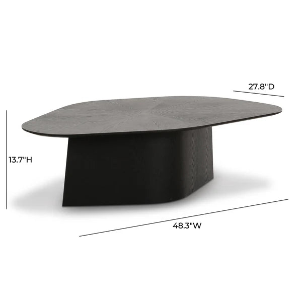 Roche Black Ash Geometric Coffee Table | BeBoldFurniture