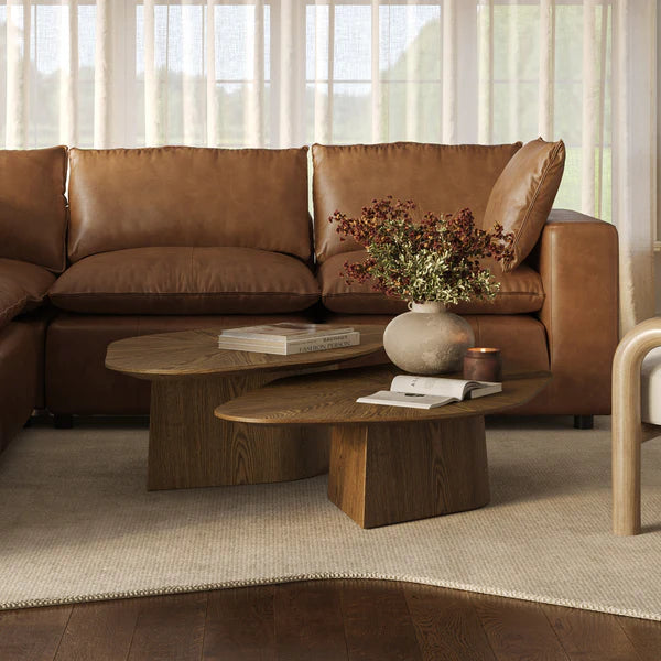 Roche Brown Ash Geometric Coffee Table | BeBoldFurniture