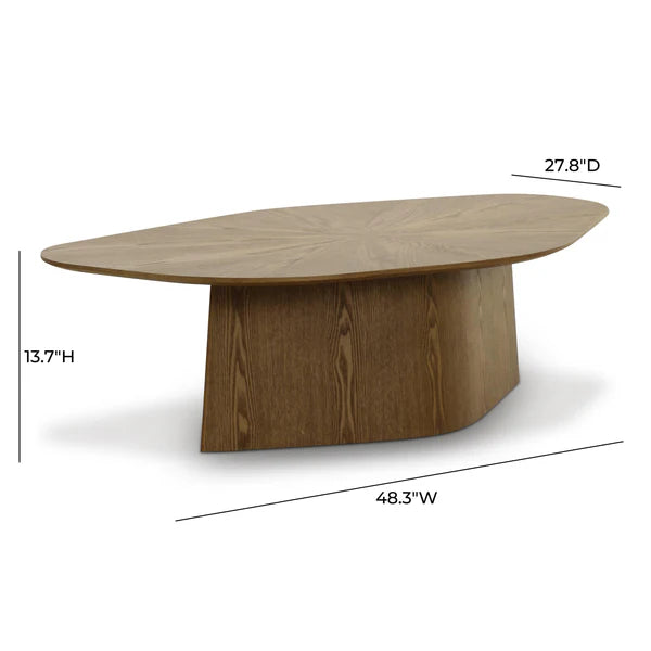 Roche Brown Ash Geometric Coffee Table | BeBoldFurniture
