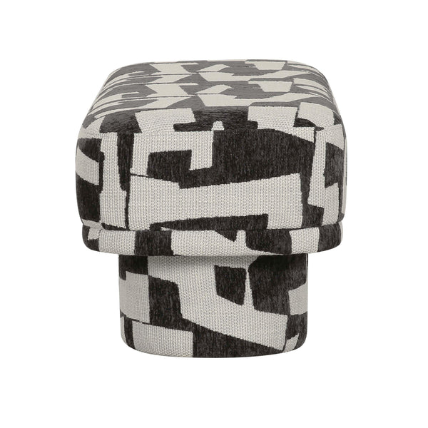 Lena Black and White Jacquard Bench | BeBoldFurniture
