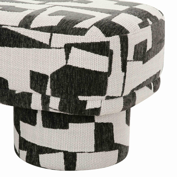Lena Black and White Jacquard Bench | BeBoldFurniture