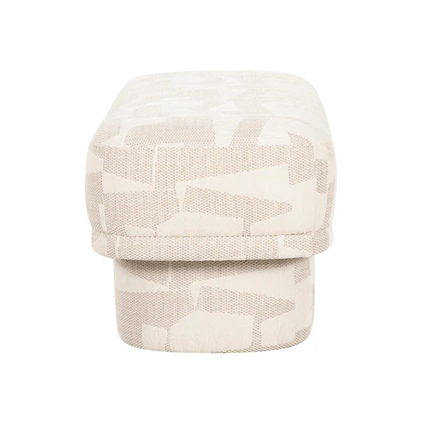 Lena Cream Jacquard Bench | BeBoldFurniture