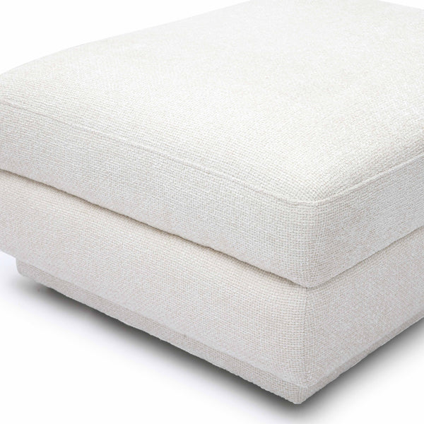 Perry Cream Chenille Modular Ottoman | BeBoldFurniture