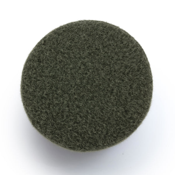 Jaine Forest Green Loose Mohair Ottoman | BeBoldFurniture