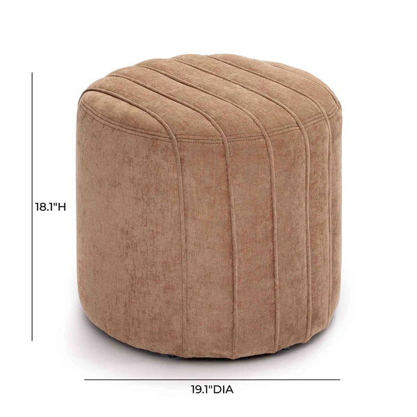 Pouch Rust Chenille Ottoman | BeBoldFurniture