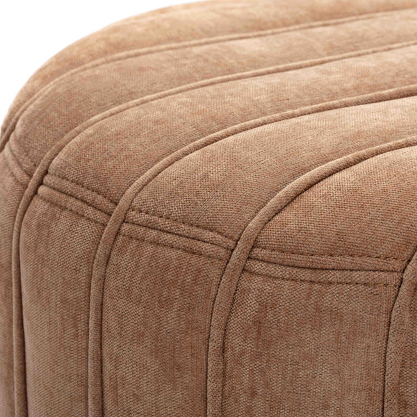Pouch Rust Chenille Ottoman | BeBoldFurniture