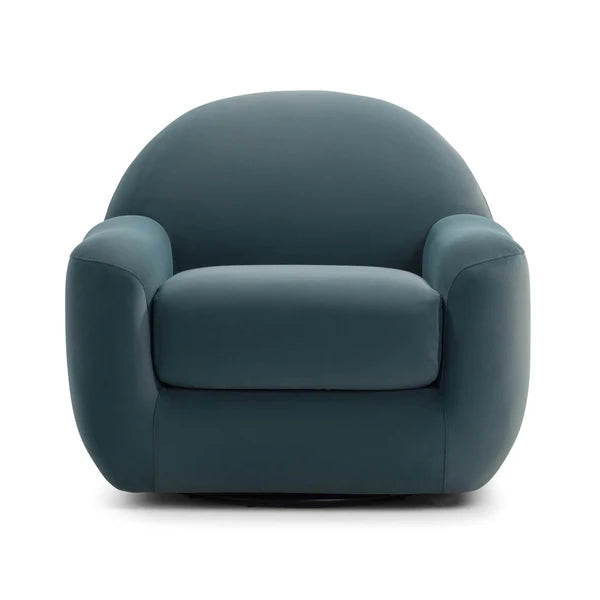Tiago Dark Teal Velvet Swivel Chair | BeBoldFurniture