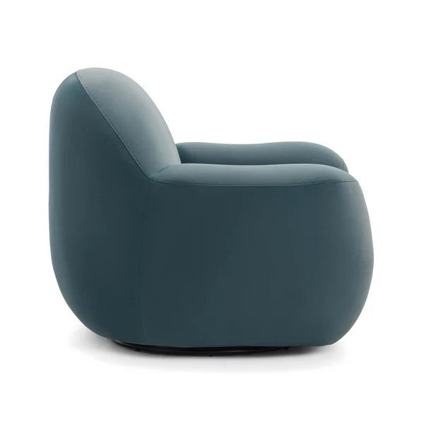 Tiago Dark Teal Velvet Swivel Chair | BeBoldFurniture