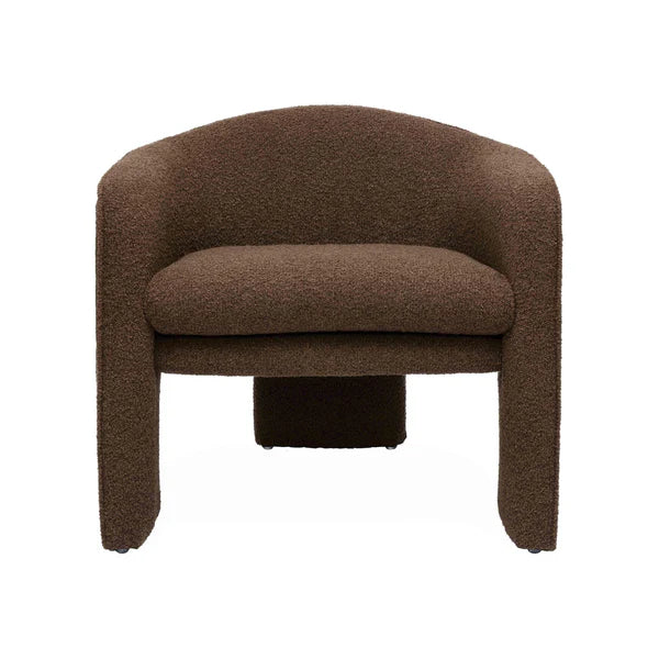 Marla Chocolate Brown Boucle Accent Chair | BeBoldFurniture