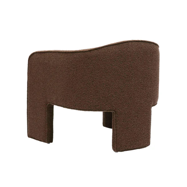 Marla Chocolate Brown Boucle Accent Chair | BeBoldFurniture
