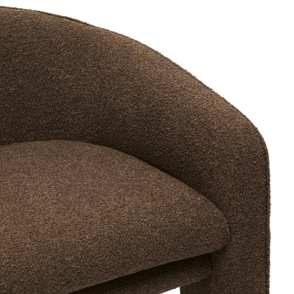 Marla Chocolate Brown Boucle Accent Chair | BeBoldFurniture