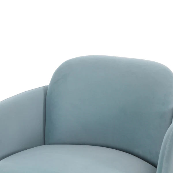Solange Blue Shadow Velvet Swivel Chair | BeBoldFurniture