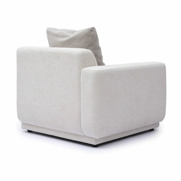 Perry Cream Chenille Modular LAF Corner Chair | BeBoldFurniture