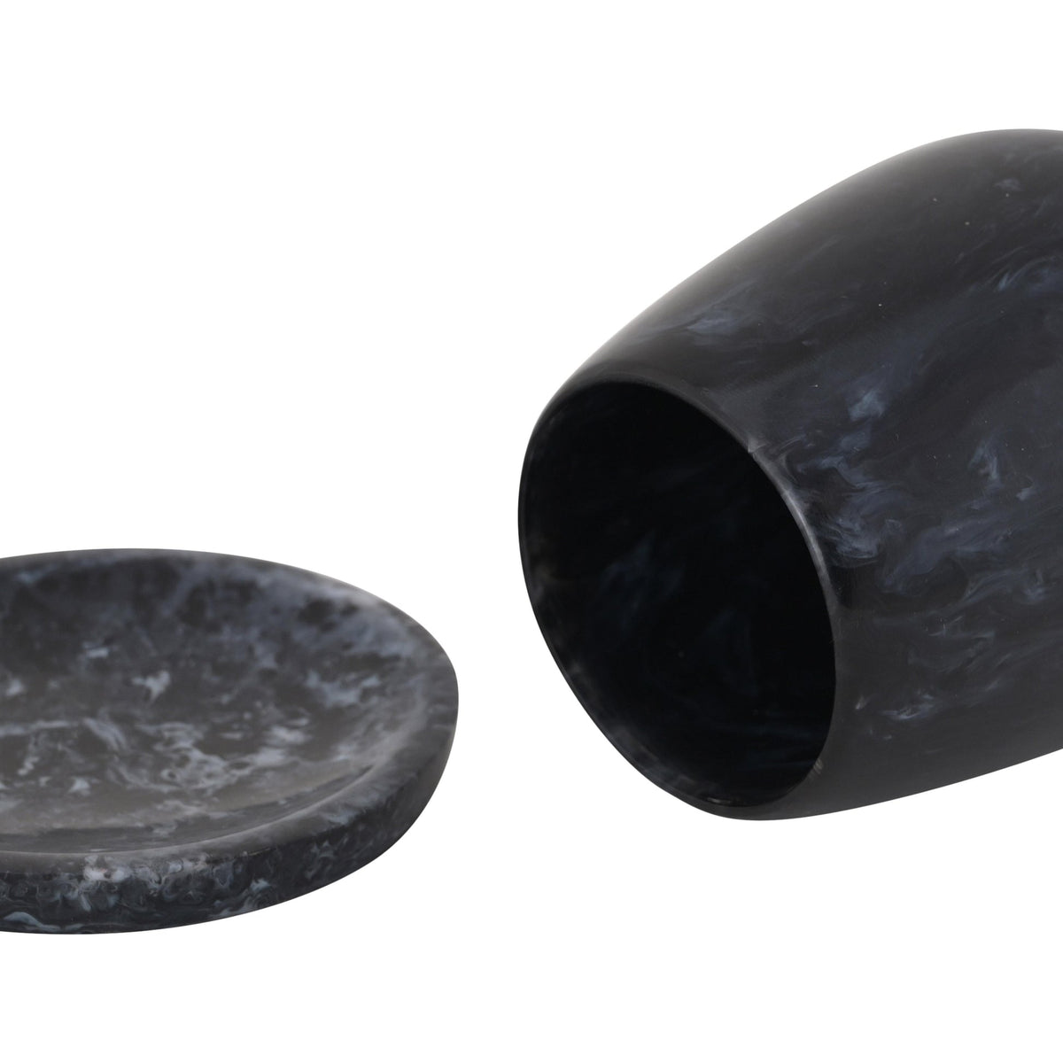 Rounded Black Swirl Resin Kiddush Cup | BeBoldFurniture