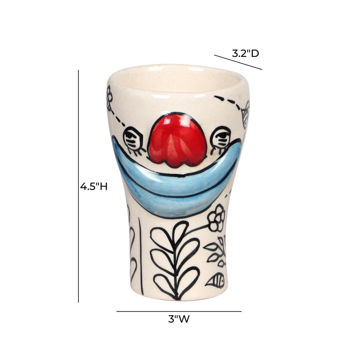 Velma 'Goofy' Ceramic Glasses - Set of 4 | BeBoldFurniture