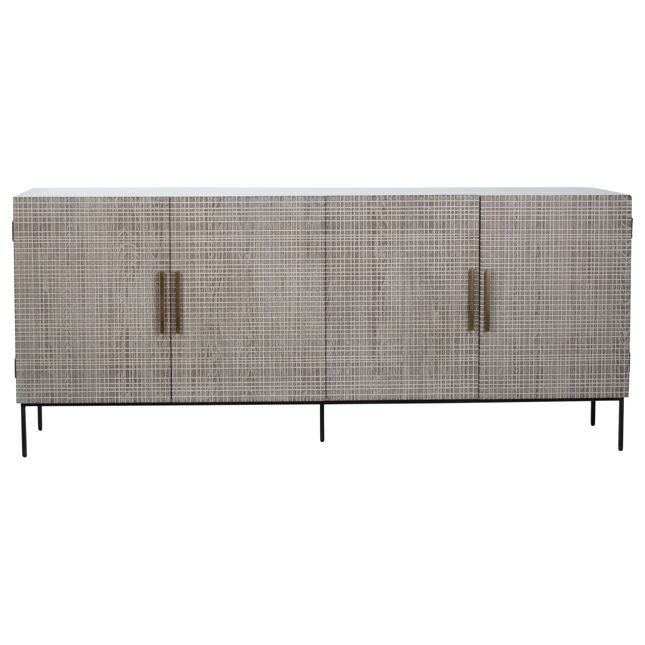 Miguel Sideboard White with Light Grey Wash | BeBoldFurniture