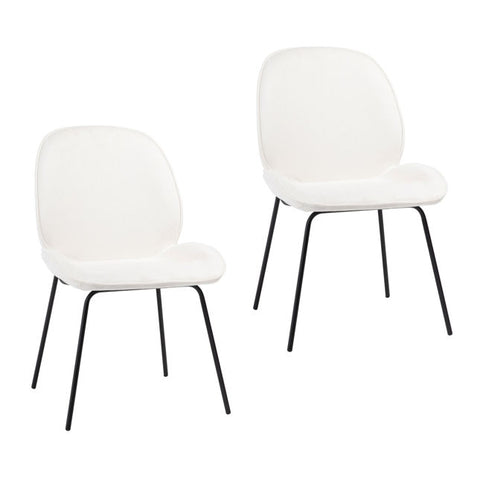 Helen Dining Chair Set Of 2 White | BeBoldFurniture 