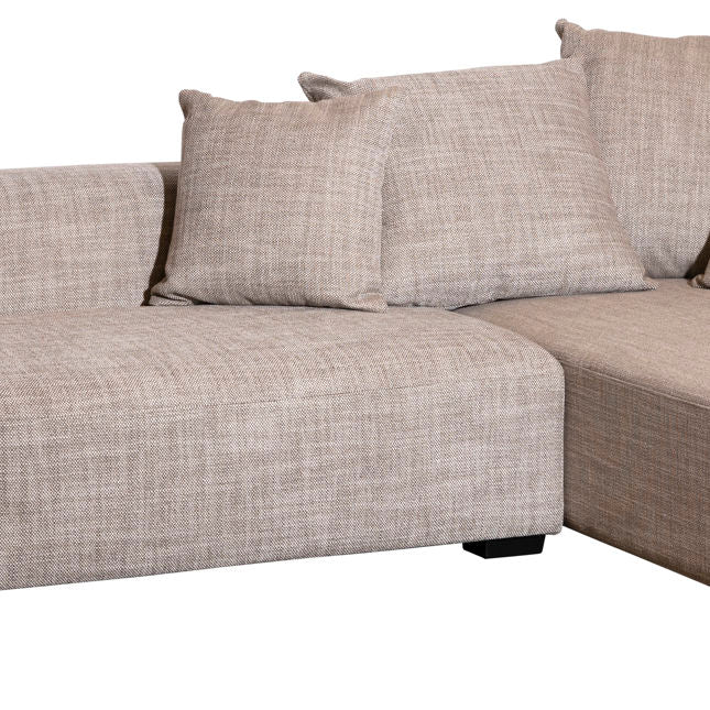 Jollie Chaise Sectional Taupe | BeBoldFurniture