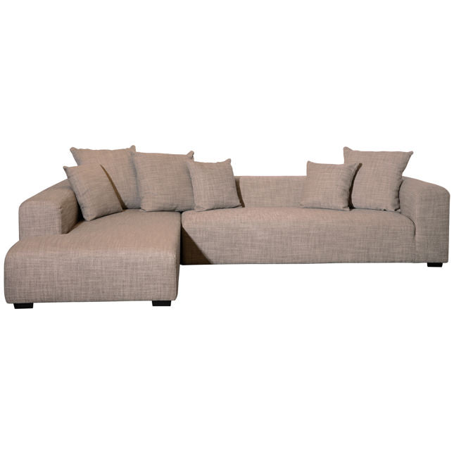 Jollie Chaise Sectional Taupe | BeBoldFurniture