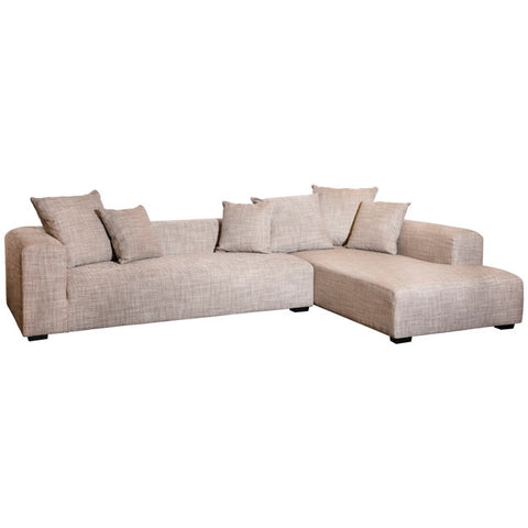 Jollie Chaise Sectional Taupe | BeBoldFurniture 