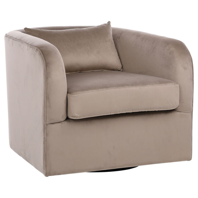 Aires Swivel Chair Taupe Grey | BeBoldFurniture 