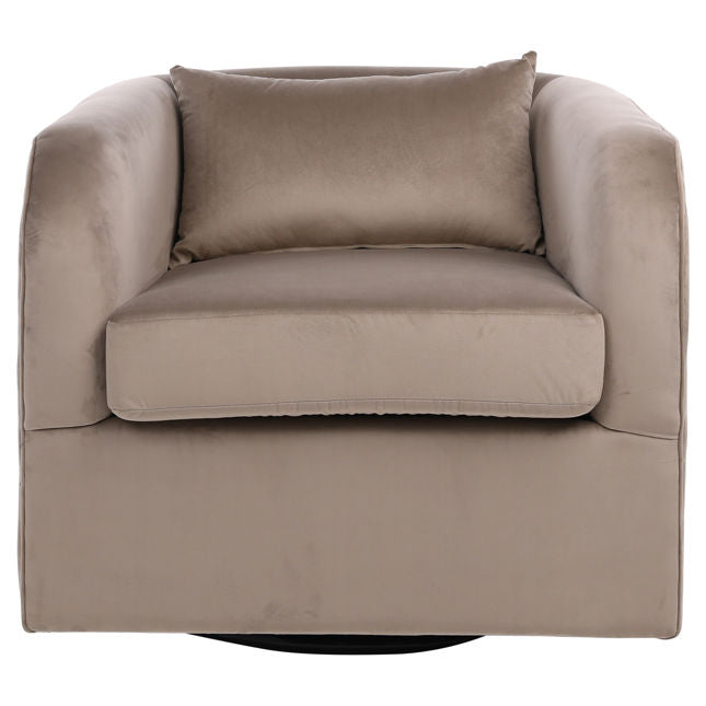 Aires Swivel Chair Taupe Grey | BeBoldFurniture